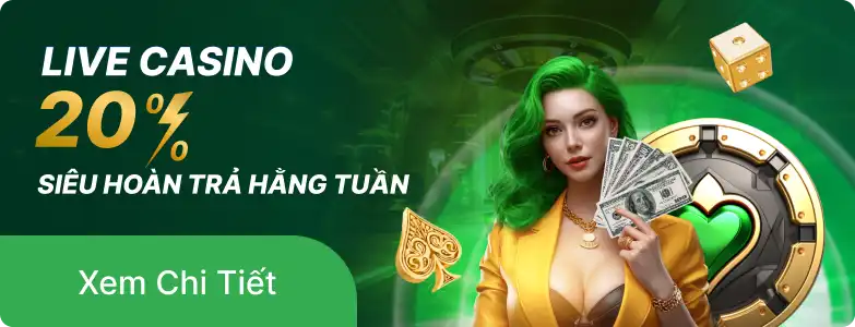 mobile promotion image Hoàn trả Live casino